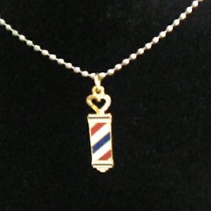 Barber pole necklace